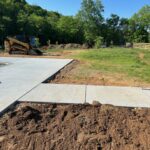 Concrete walkway and patio